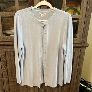 Talbots Soft Blue Cardigan Sweater